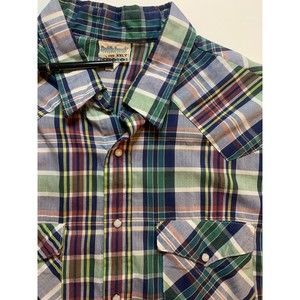 Vintage Saddlebrook Western Shirt Long Sleeve Pearl Snap Striped XXLT Multicolor